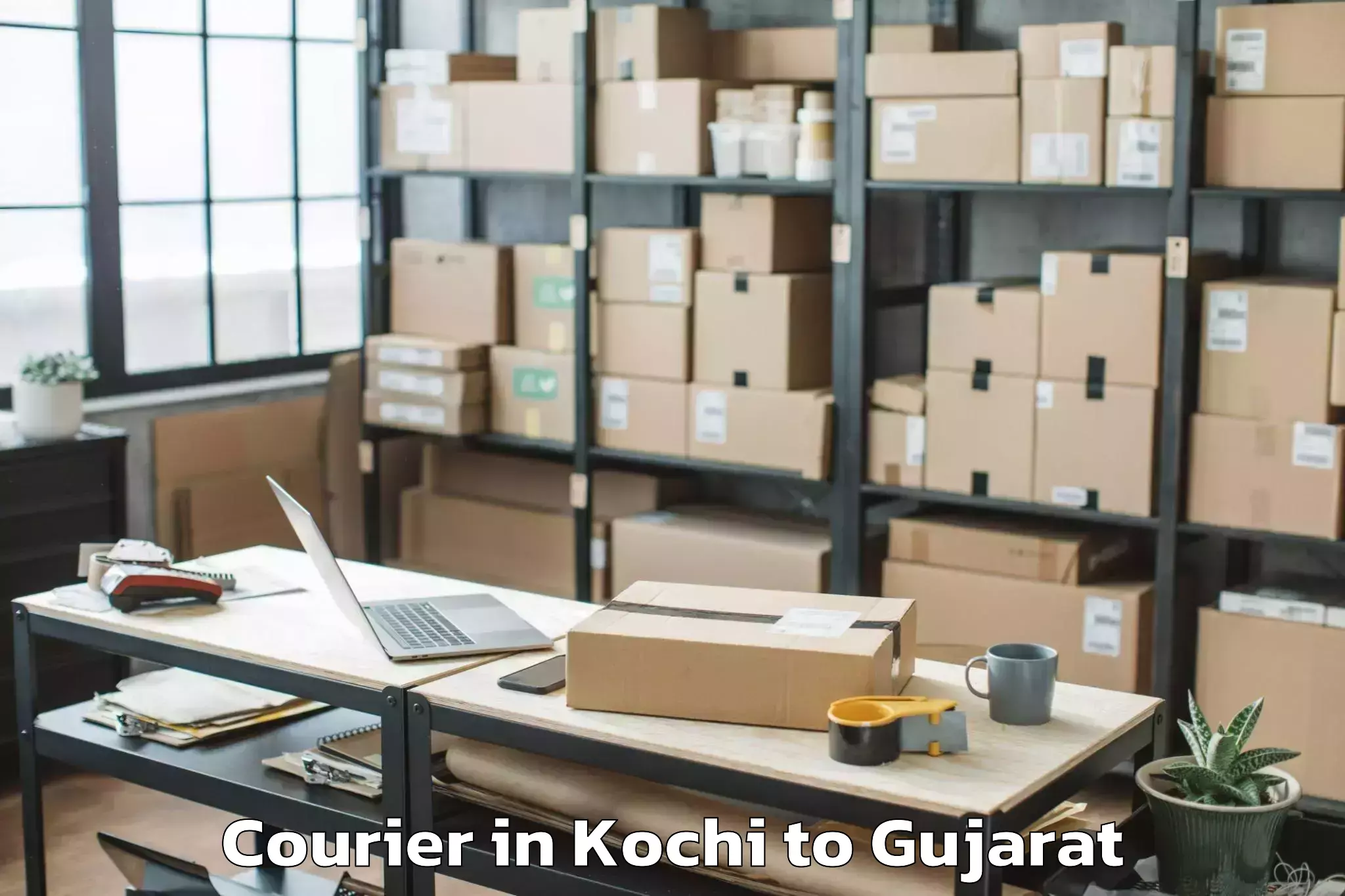 Book Kochi to Hazira Courier Online